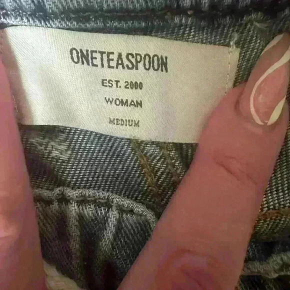 One Teaspoon Shabbies Drawstring Boyfriend Jeans Size M 🩵 - Picture 2 of 6